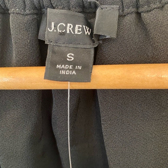 J. Crew Womens NWT Black Drapery Ruffle Blouse - Picture 6 of 8